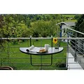 Produktbild: barths Butler Balkonhängetisch halbrund Kunststoff anthrazit 100,0 x 50,0 x 8,0 cm, 1 St.