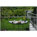 Produktbild: Barths Balkon-Hängetisch halbrund 100 cm x 50 cm anthrazit