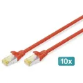 Produktbild: Digitus CAT 6A S/FTP Patchkabel, 10 Stück