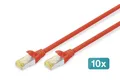 Produktbild: Digitus CAT 6A S/FTP Patchkabel, 10 Stück