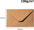 Produktbild: DIN C6 Kraftpapier Umschläge 100 Stück 130g/m² Briefumschläge nassklebend