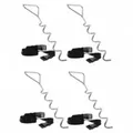 Produktbild: Hudora Trampoline anchors - Trampolin-Verankerungs-Set - Schwarz - Silber - Stahl - 25 mm - 170 cm