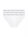 Produktbild: Calvin Klein Damen 3er Pack Slips Bikini Form Baumwolle mit Stretch, Weiß (White/White/White), S