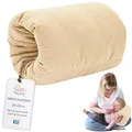 Produktbild: Stillkissen Musselin klein Breastfeeding und Nursing Pillow für unterwegs 20 cm - Stillmuff Armkissen und Lagerungskissen Baby Arm Still Kissen Oeko-Tex Hellbeige