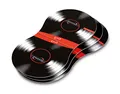 Produktbild: Dynavox Schallplatten-Halter, Greifhilfe zum Auflegen und Halten von Vinyl-Schallplatten, 4er-Set aus Karton mit Filz-Innenseite in Schwarz