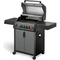 Produktbild: Enders Gasgrill Hyde 4 SIKR Turbo, 4-Brenner aus Edelstahl für kraftvolles direktes und indirektes Grillen, 800 °C Turbo Zone, Switch Grid, Infar... - Schwarz/Silber