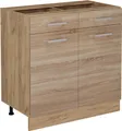 Produktbild: Vicco Küchenunterschrank R-Line, 80 cm ohne Arbeitsplatte, Sonoma/Goldkraft Eiche