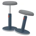 Produktbild: Leitz Active Sitz-Steh-Hocker, Ergonomischer höhenverstellbarer Wipphocker für 46 cm bis 79 cm Höhe, Runder Bürodrehstuhl oder -hocker, Ergo Cosy Serie, Grau, 65180089, Dunkelgrau