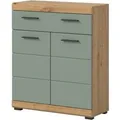 Produktbild: Inn.Furn Badezimmer Kommode in Grün und Eiche 74 x 88 cm Shawn