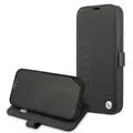 Produktbild: BMW Handyhülle iPhone 13 Mini Case Bookcase Echtleder schwarz 5,4 Zoll, Kantenschutz