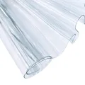 Produktbild: XHT 30 x 135 cm, transparentes PVC-Vinyl, 0,4 mm, Neonfarben, einfarbig, wasserdichter Stoff, super klar, verspiegelte Folienrolle für Handtaschen, Schleifen, DIY-Dekor, transparent