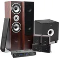 Produktbild: Fenton set home cinema - AV550BT 5.1 versterker met walnoot speakers en actieve subwoofer (Set, 200 W) (60001079)