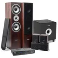 Produktbild: Fenton AV550BT 5.1 Heimkino-Set - Verstärker mit Bluetooth, Surround Lautsprecher und Subwoofer - Walnuss Braun