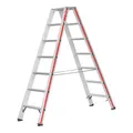 Produktbild: Hymer Stufenstehleiter beidseitig begehbar, 2x7 Stufen