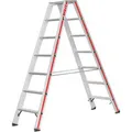 Produktbild: Hymer Stehleiter 802414, aus Aluminium mit 2 x 7 Stufen