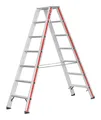 Produktbild: Hymer Stufen-Stehleiter, beidseitig begehbar 2x7 Stufen, Gewicht 9,4 kg- 802414