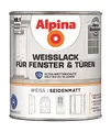 Produktbild: Alpina Weißlack für Fenster & Türen 750ml seidenmatt