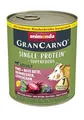 Produktbild: animonda GranCarno Hunde Nassfutter Superfoods Rind pur (6 x 800g), getreidefreies Hundenassfutter ohne Zucker, für ausgewachsene Hunde, mit frischen fleischigen Zutaten