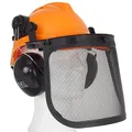 Produktbild: Forsthelm Forstschutzhelm mit Visier und Gehörschutz Schutzhelm Größe verstellbar 50-66 cm Sicherheitshelm Sägehelm mit Netzvisier