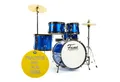 Produktbild: FAME Schlagzeug,Kiddyset 5 PC Junior Drumset Blue Kinderschlagzeug mit Bass Drum Toms Snare Hardware und Hocker von 3 -10 Jahren mit Zubehör und Drumsticks, Schlagzeuge, Drum-Sets, Kinderschlagzeug, Junior Drumset, Kiddyset