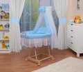 Produktbild: WALDIN Baby Bollerwagen,Stubenwagen,komplett mit Zubehör,XXL NEU !!! Blau/Weiß
