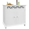Produktbild: Casaria® Kommode Jersey Landhausstil Weiß Holz Vintage Schrank Mit Verzierung Sideboard 76x65x35cm Kommodenschrank Schmal Highboard Schlafzimmer Flur