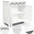 Produktbild: Kommode Jersey Weiß 2 Türen Zierleiste Schuhschrank Sideboard Wohnzimmer Flur