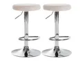 Produktbild: CLP 2er Set Barhocker Ponte Samt I Drehbarer Thekenhocker I Höhenverstellbarer Hocker I Küchenhocker mit Metallgestell