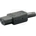 Produktbild: Kaltgeräte-Steckgeräte-Stecker Thermoplast, 230V/10A schwarz