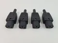 Produktbild: 4 x Kaltgerätestecker mit Schutzkontakt und Knickschutztülle Kaltgeräte Stecker