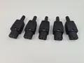 Produktbild: 5 x Kaltgerätestecker mit Schutzkontakt und Knickschutztülle Kaltgeräte Stecker