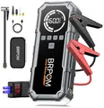 Produktbild: BRPOM Starthilfe Powerbank für Pkw mit Kompressor 160PSI,8000A 26800mAh Auto Starthilfe Powerbank für All Benzin und 12.0L Dieselmotor,Starter Powerbank Eingang/Ausgang und 600LUM LED-Licht