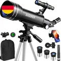 Produktbild: Teleskop Für Kinder Erwachsene Anfänger, 70Mm Aperture 500Mm AZ Refraktor Tragba