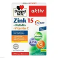Produktbild: 2x DOPPELHERZ Zink 15 mg+Histidin+Vit.C Depot aktiv 30 ST