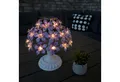 Produktbild: Online-Fuchs LED Außen-Tischleuchte - Solar Tischlampe kabellos mit 31 Hibiskusblüten - Outdoor, LED-Lichterkette integriert, warmweiß, Gartendeko für Terrasse oder Balkon