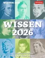 Produktbild: Wissen Tagesabreißkalender 2026 - Quizfragen aus Geschichte, Politik, Kultur, Technik und Sport: Schlaue Fragen von A-Z in einem Tischkalender für ... für Rätselfans (Wissenskalender Harenberg)