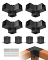 Produktbild: VEVOR Pfostenverinder 4x 3-Wege-Pfostennecke 4x Pfostenträger 92x92mm Pfosten