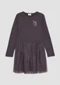 Produktbild: s.Oliver Minikleid Kleid Jersey-Kleid mit Tüllrock und Glitzer-Print