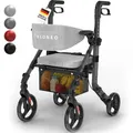 Produktbild: ELONEO 2in1 Rollstuhl Rollator Schwarz