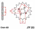 Produktbild: JT SPROCKETS Standard Stahlritzel vorne 253 - 420