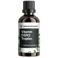 Produktbild: natural elements Vitamin D3 + K2 Tropfen – 99,7+% All-Trans K2VITAL® von Kappa + Vitamin D3