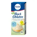 Produktbild: Küchle Bio Backoblaten 40mm | Vegan | Rund mit 40 mm Durchmesser | Zum Backen von Makronen | Innen zart, außen knusprig | 1 x 23g Packung