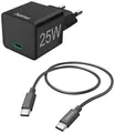 Produktbild: Hama Mini 25W USB Ladegerät 25W 1x USB-C Schwarz Innenbereich