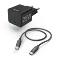 Produktbild: Hama Schnellladegerät mit Ladekabel USB-C | 25W | 1,5m
