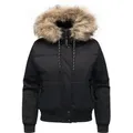 Produktbild: Ragwear Winterjacke Deluxia YOUMODO modische Damen Bomberjacke mit Kunstfell schwarz L (40)