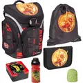 Produktbild: Lego Ninjago Schulranzen EXPLORER PREMIUM 6tlg. Set Dragon Energy mit Brotdose & Trinkflasche - Schwarz/Rot