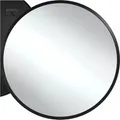 Produktbild: Tectake Runder Wandspiegel Fiona Ø 70 cm Robuster Rahmen Aus Eloxiertem Aluminium  70 x 70 x 2 50 cm Schwarz