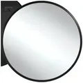 Produktbild: tectake Wandspiegel Runder Wandspiegel, Ø 70 cm schwarz 70,00 cm x 2,50 cm