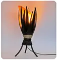 Produktbild: SIMANDRA Stehlampe Bananenblatt Dekolampe, Ambilight, ohne Leuchtmittel, Tageslichtweiß, Warmweiß, 67 x 24 cm Bali-Lampe aus traditioneller Handarbeit