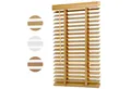 Produktbild: Sekey Jalousie Holzjalousie 50 mm Lamellen Fensterjalousie Blickschutz Jalousie, Klemmträger mit Feststellschraube, Fenster & Tür Echtholz Rollo 80x160 cm Holzrollo Naturholzfarbe